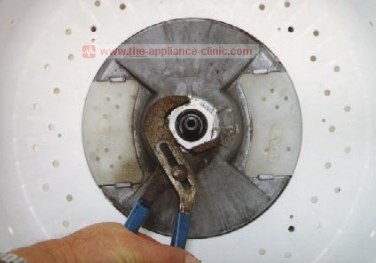 Tighten nut with pliers