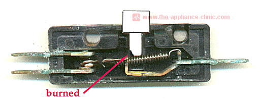Burned out door switch
